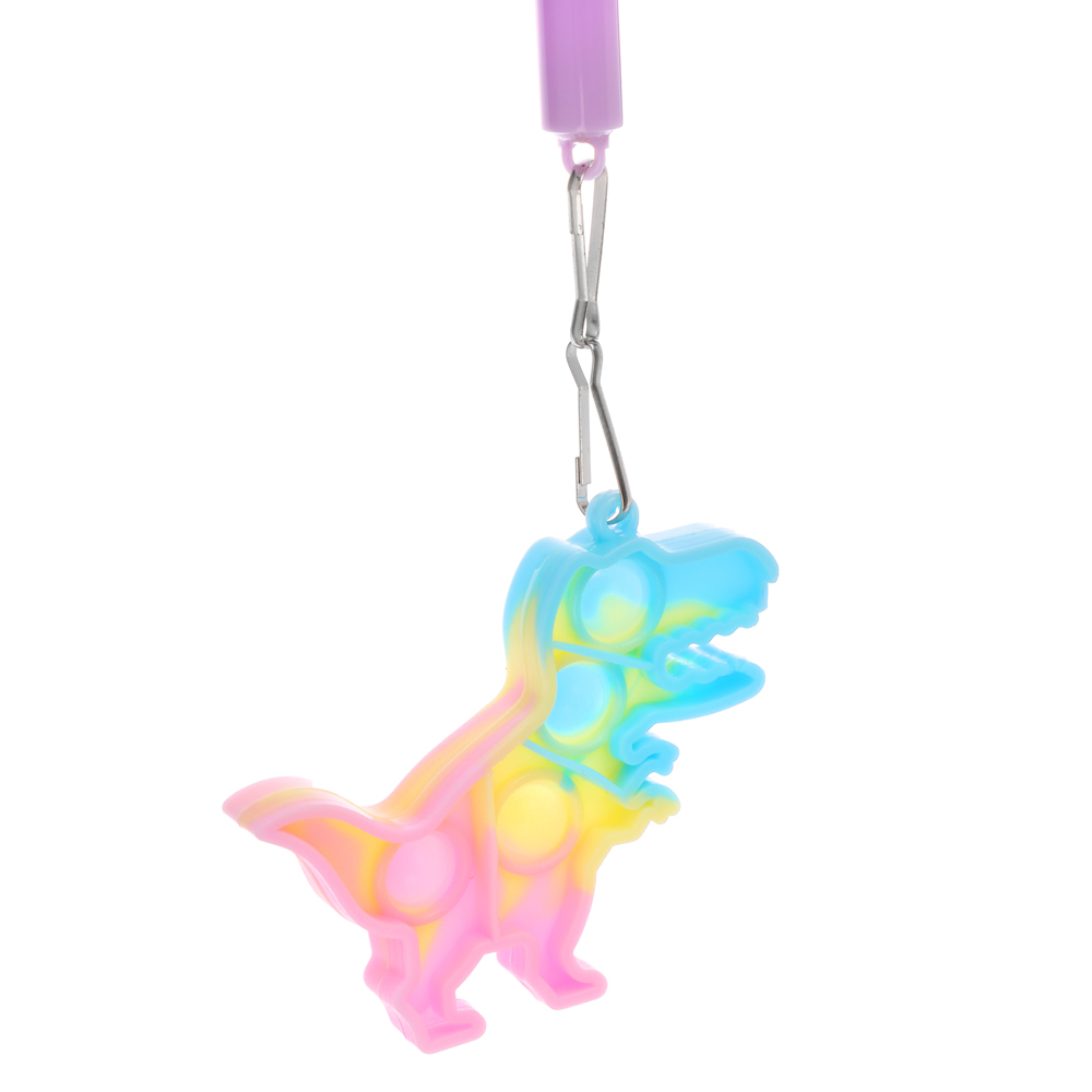 Ручка шариковая с брелоком с эффектом поп-ит, синяя, корпус 16,8 см, пластик, пакет, 6 дизайнов, арт.№ 591-159