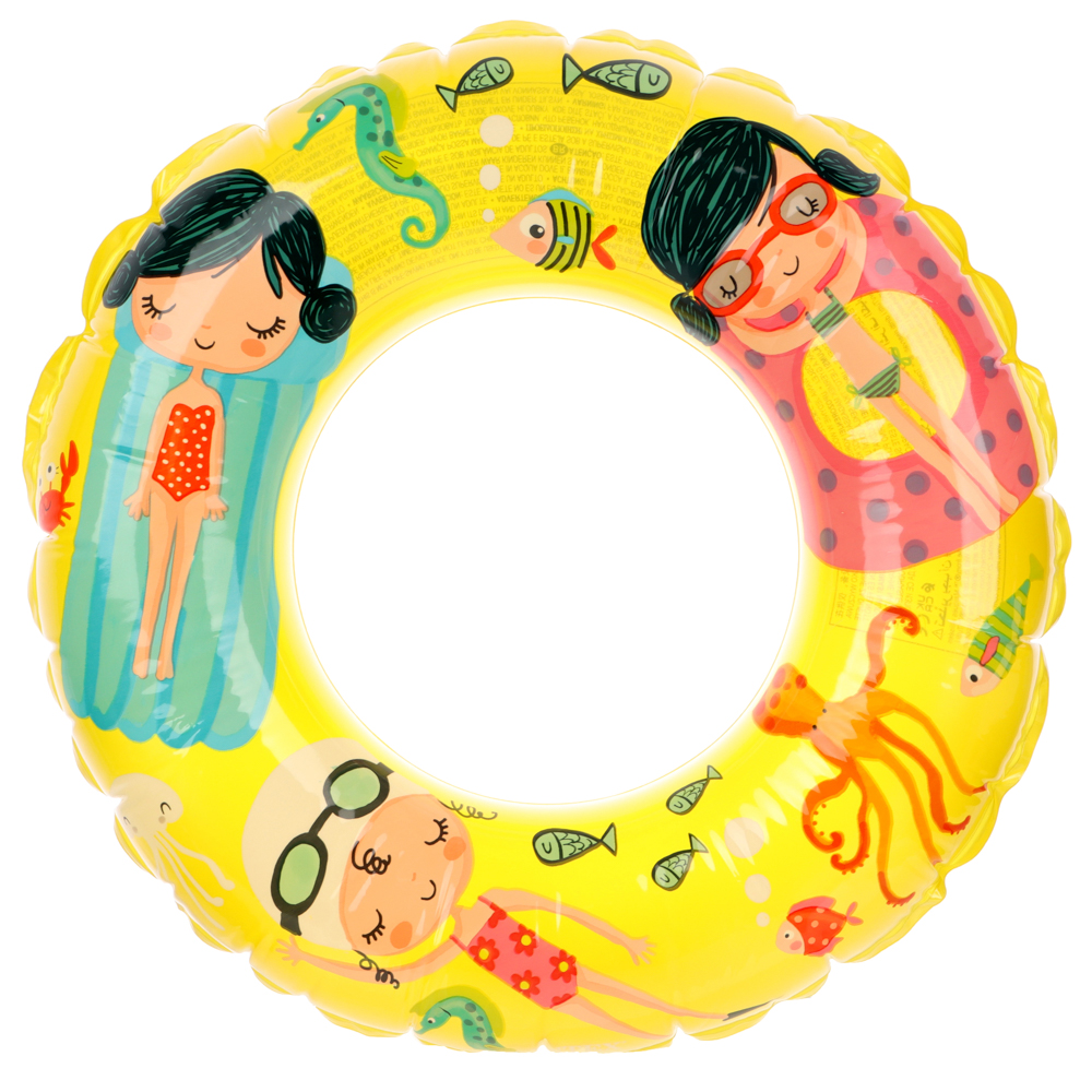 Круг надувной тм INTEX Прозрачное кольцо 61см, от 6 до 10 лет, 3 дизайна, 59242NP, арт.№ 359-205