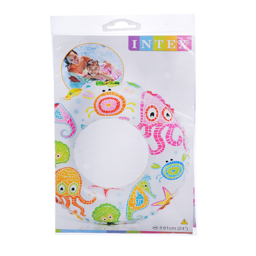 INTEX Круг надувной 61см, от 6 до 10 лет, 3 вида, 59241NP, арт.№ 359-204