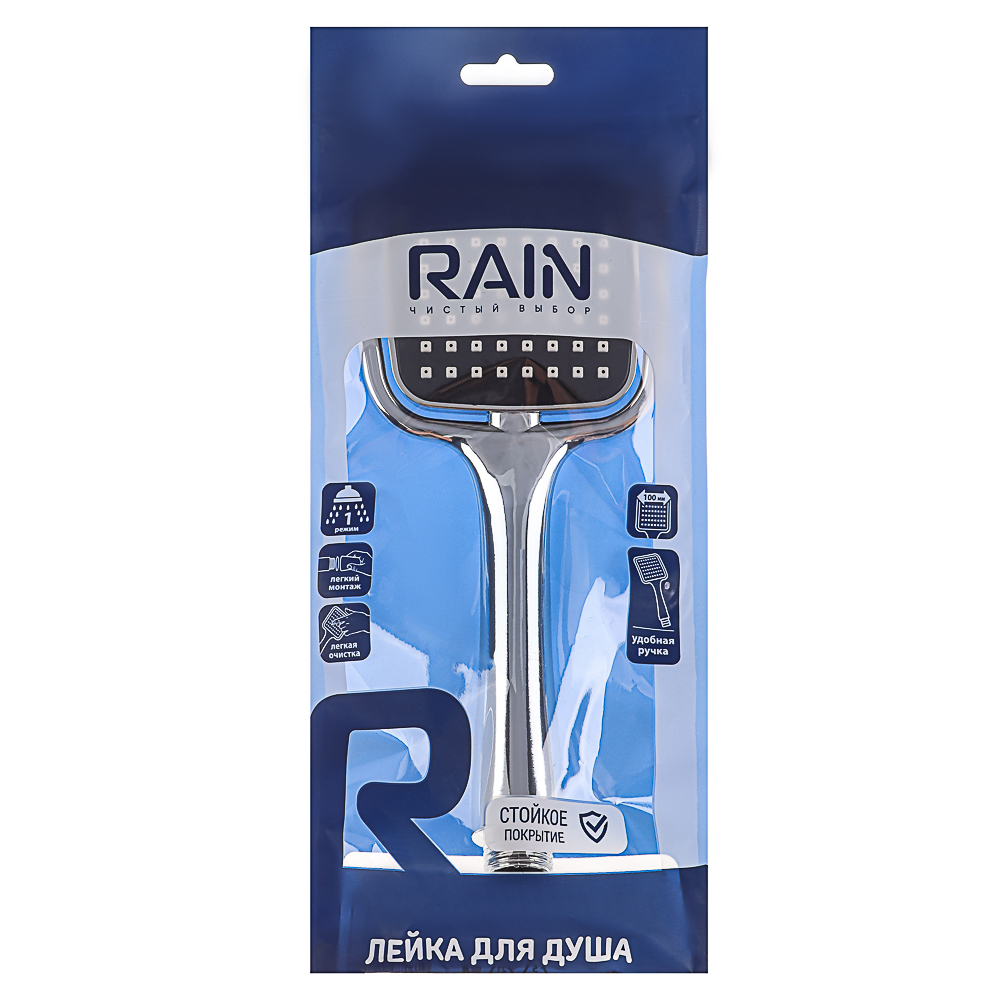 RAIN Лейка для душа, 1 режим, 100мм, хром, арт.№ 582-058