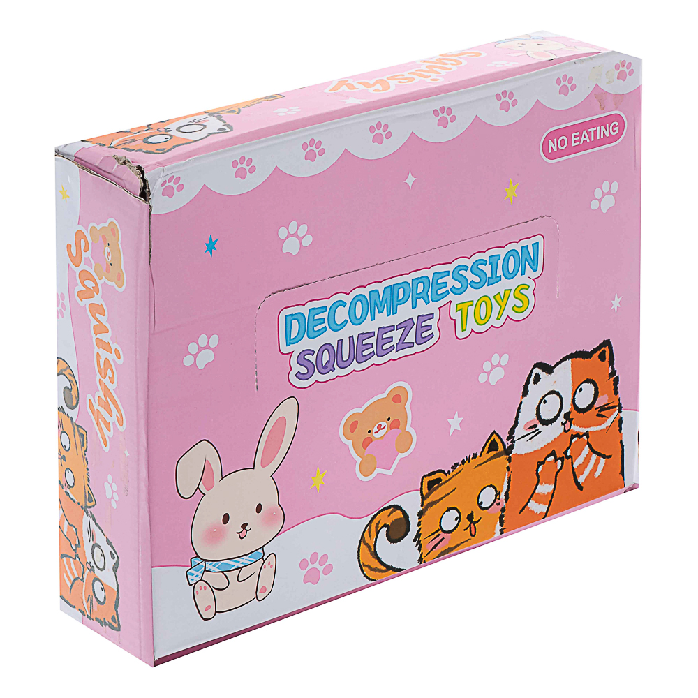 Набор лизунов «Сквиш Лапка», прозрачная с бантиком 8см, TPR, 15х10см, арт.№ 297-132