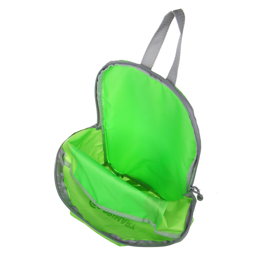 Рюкзак универсальный 40x23x11см, 1 отделение на молнии, передний карман, ПЭ, салатовый, арт.№ 254-644