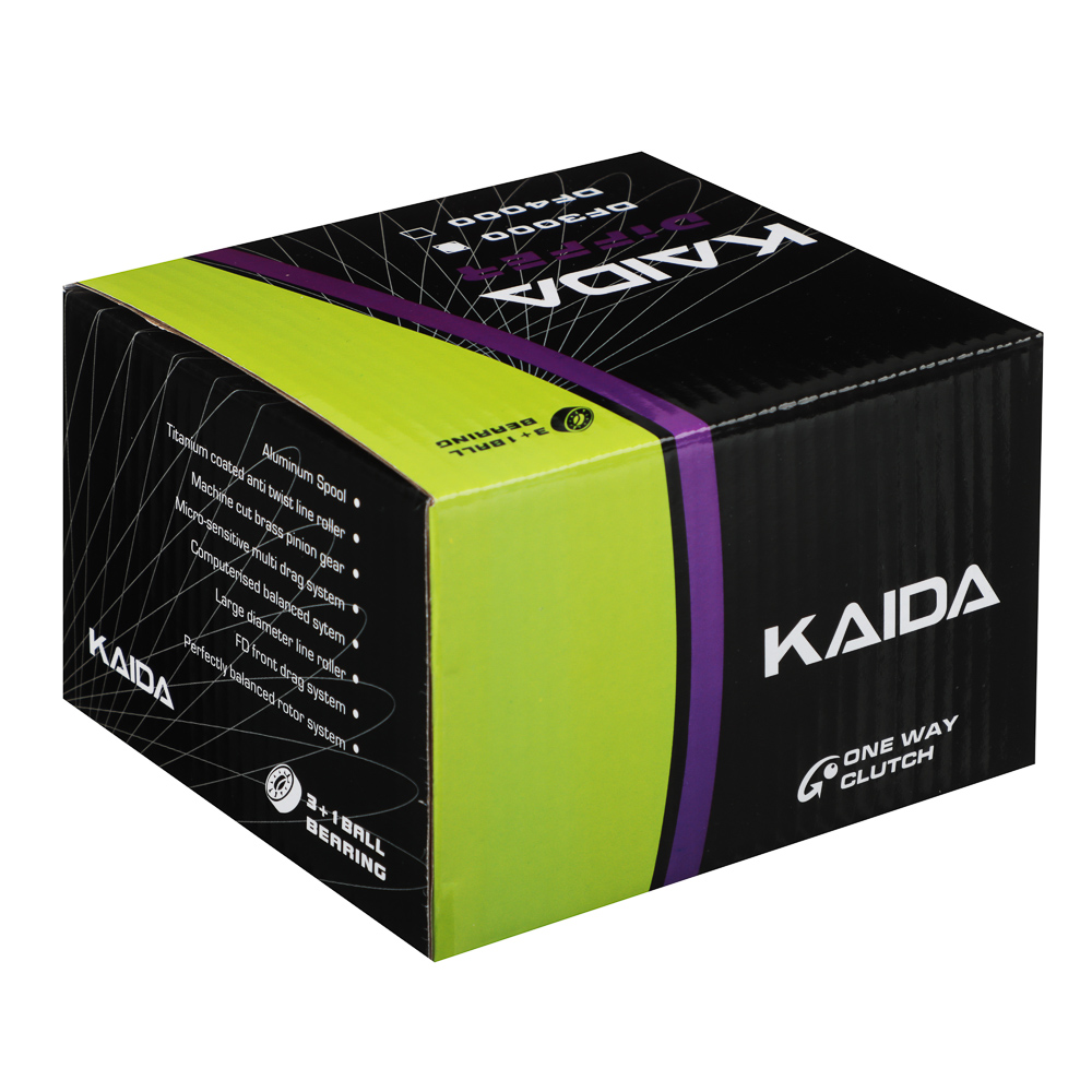 KAIDA Катушка Differ Red, 3000, 3+1, передний фрикцион, металл шпуля, доп. шпуля в компл., арт.№ 142-040
