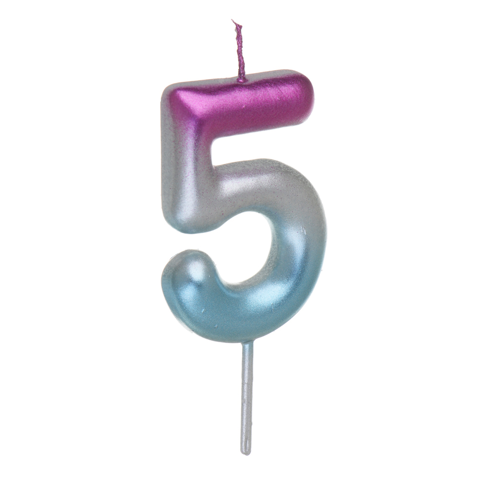 Свеча для торта - цифра тм Fntastic, градиент (0-9), 11 см, арт 2, арт.№ 506-034