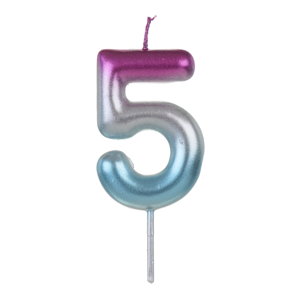 Свеча для торта - цифра тм Fntastic, градиент (0-9), 11 см, арт 2, арт.№ 506-034