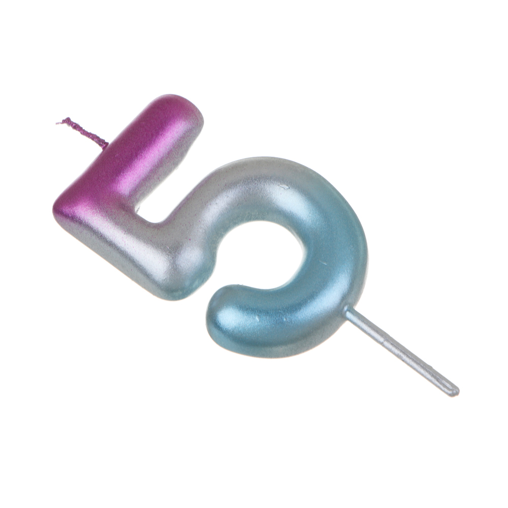 Свеча для торта - цифра тм Fntastic, градиент (0-9), 11 см, арт 2, арт.№ 506-034