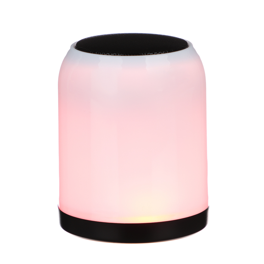 Колонка беспроводная FORZA с подсветкой, 3 Вт, 300мАч, БТ5.0, ВШГ 8x7x7cм, пластик, 3 цвета, арт.№ 443-055