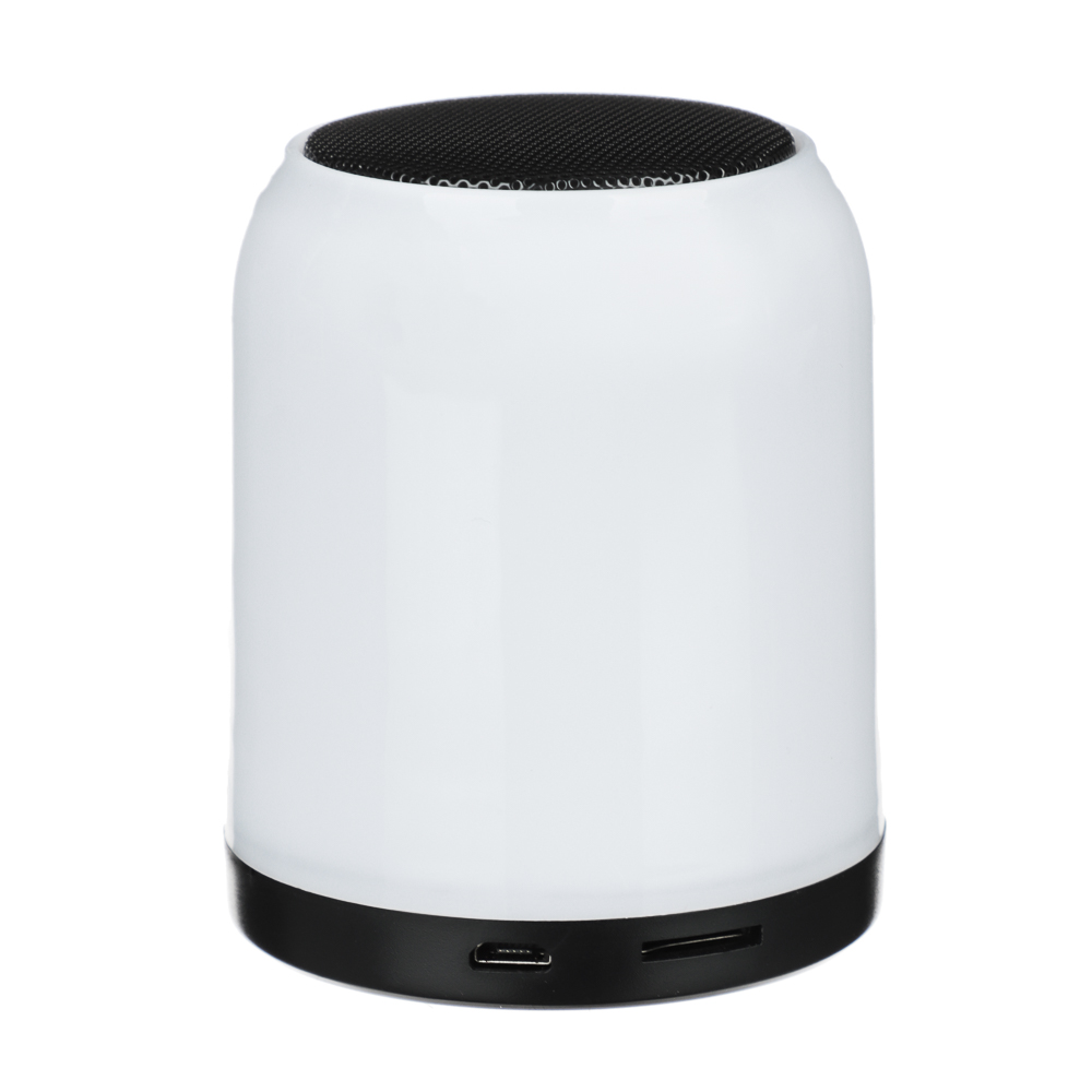 Колонка беспроводная FORZA с подсветкой, 3 Вт, 300мАч, БТ5.0, ВШГ 8x7x7cм, пластик, 3 цвета, арт.№ 443-055