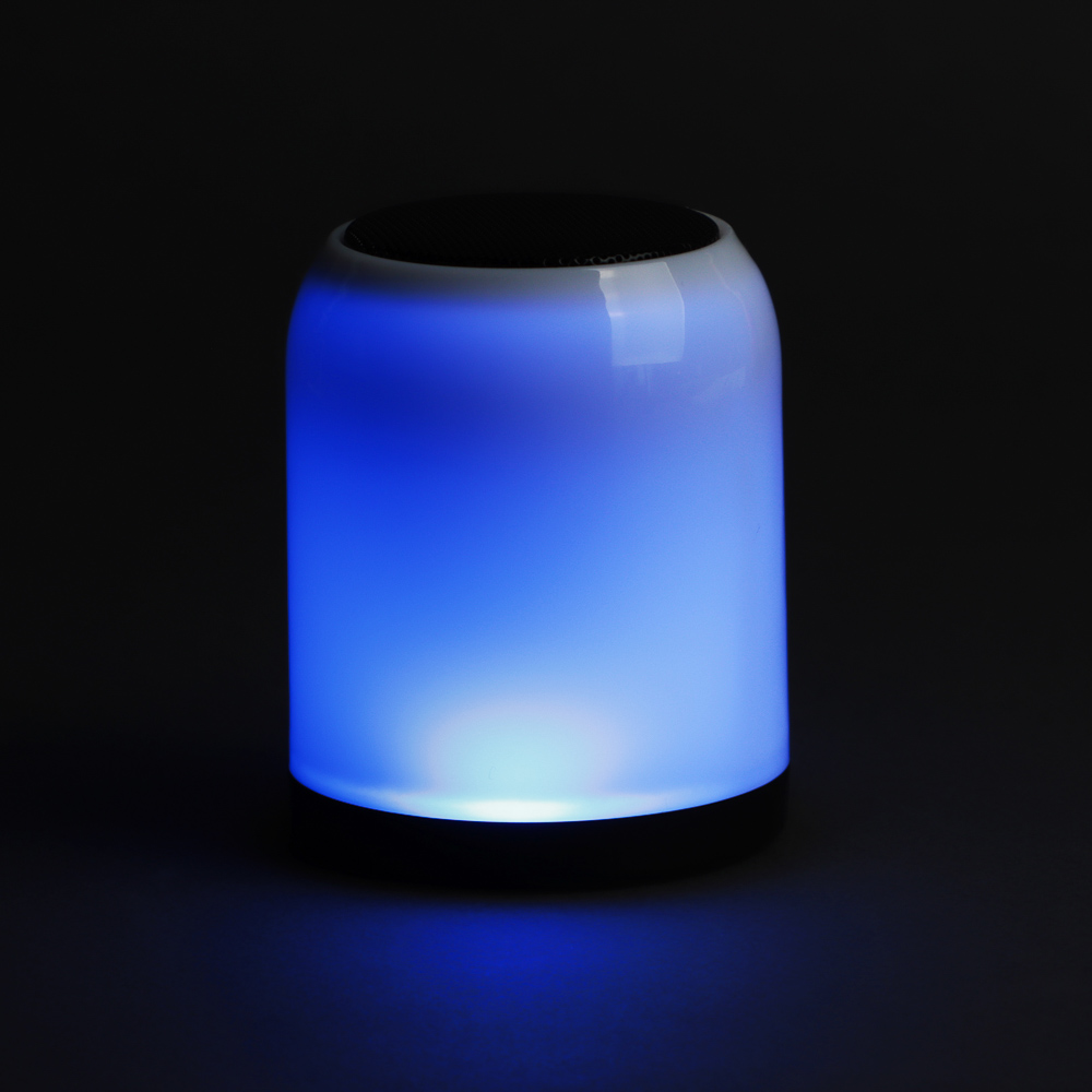 Колонка беспроводная FORZA с подсветкой, 3 Вт, 300мАч, БТ5.0, ВШГ 8x7x7cм, пластик, 3 цвета, арт.№ 443-055