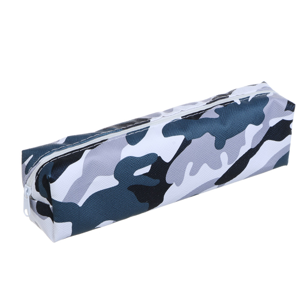 Пенал школьный прямоугольный 19х5х3,5 см, ПВХ, 4 дизайна, арт.№ 238-260