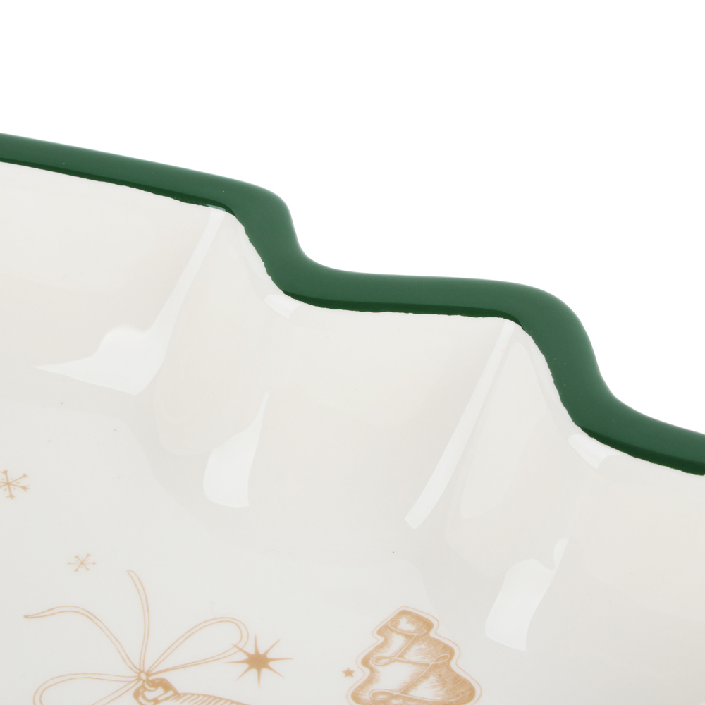 MILLIMI Пряничный домик Салатник в форме елочки 30х26х6см, керамика, арт.№ 820-129