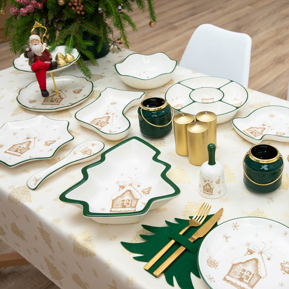 MILLIMI Пряничный домик Блюдо в форме звезды 25,5х2см, керамика, арт.№ 820-130