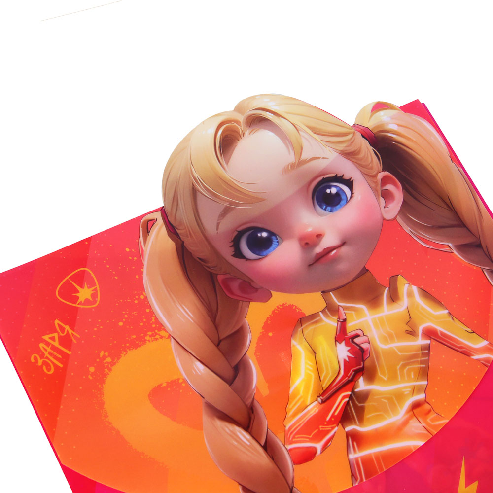 BY Русские Супергерои Папка-конверт на липучке, 31x22см, д/A4, клапан, пл.0,18мм, "Девочки Джуниор", арт.№ 801-008