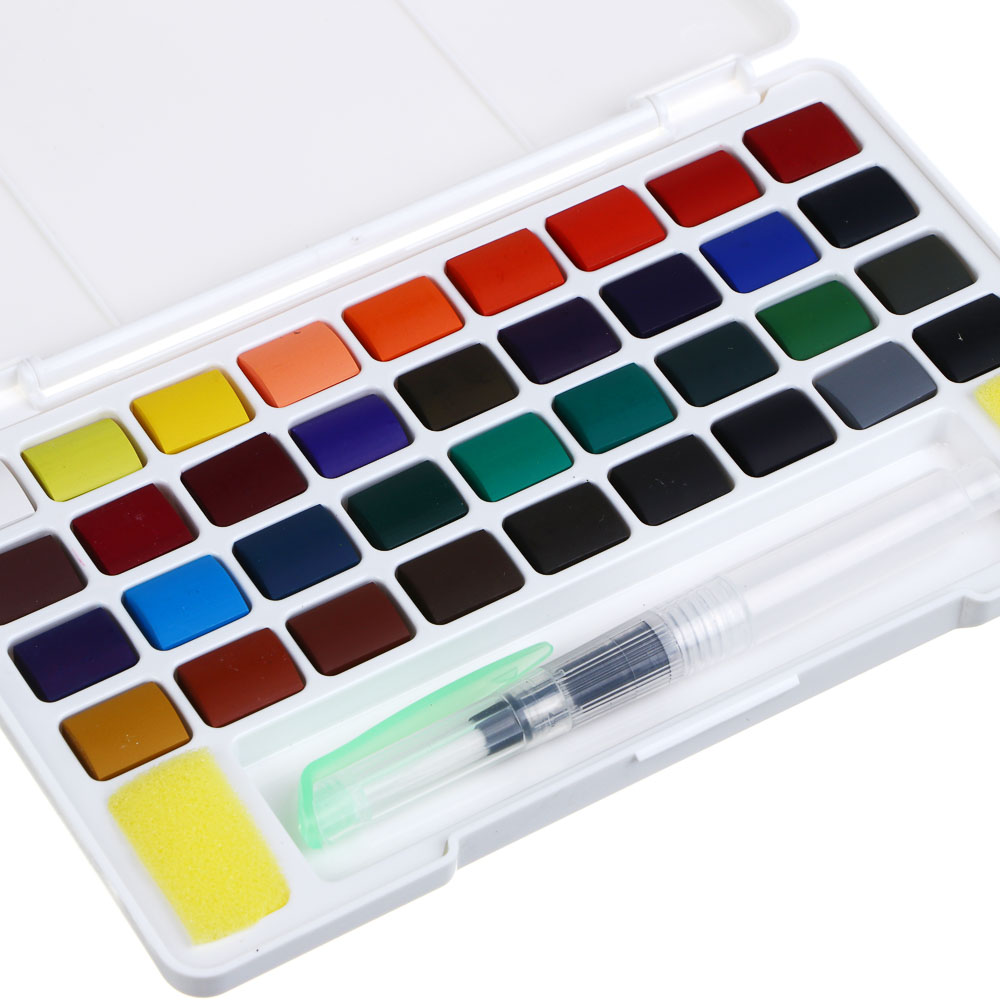 Акварель 36цв. BY Русские Супергерои "Каваи 2" кисть с резервуаром для воды, пл.бокс, арт.№ 801-010