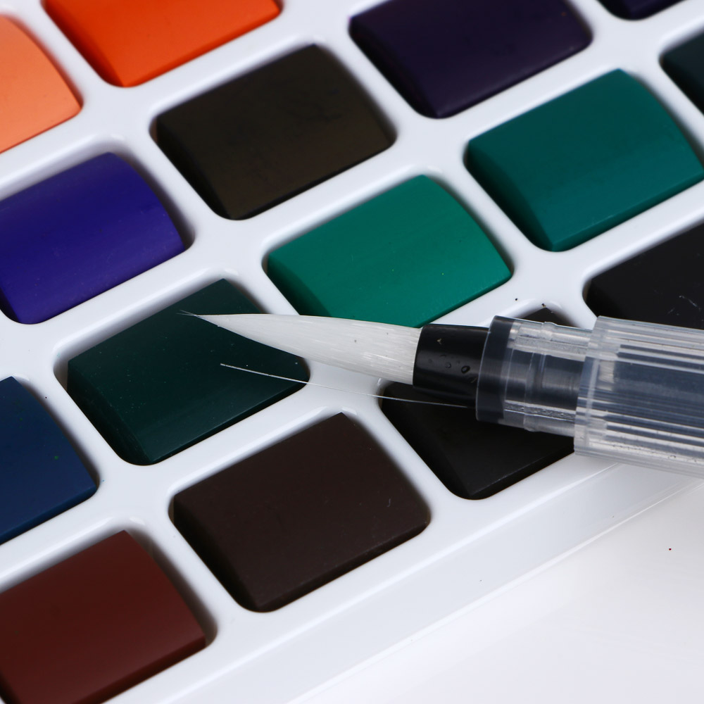 Акварель 36цв. BY Русские Супергерои "Каваи 2" кисть с резервуаром для воды, пл.бокс, арт.№ 801-010