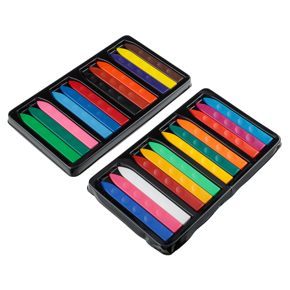 BY Русские Супергерои Мелки восковые пласт., 24 цвета, эрг.3-гранная форма, 10см, "Конек Джуниор", арт.№ 801-011