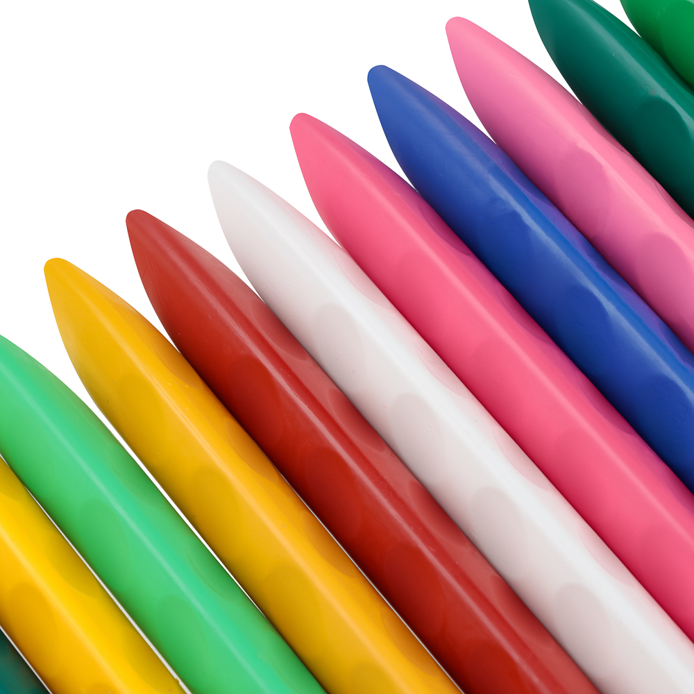 BY Русские Супергерои Мелки восковые пласт., 24 цвета, эрг.3-гранная форма, 10см, "Конек Джуниор", арт.№ 801-011