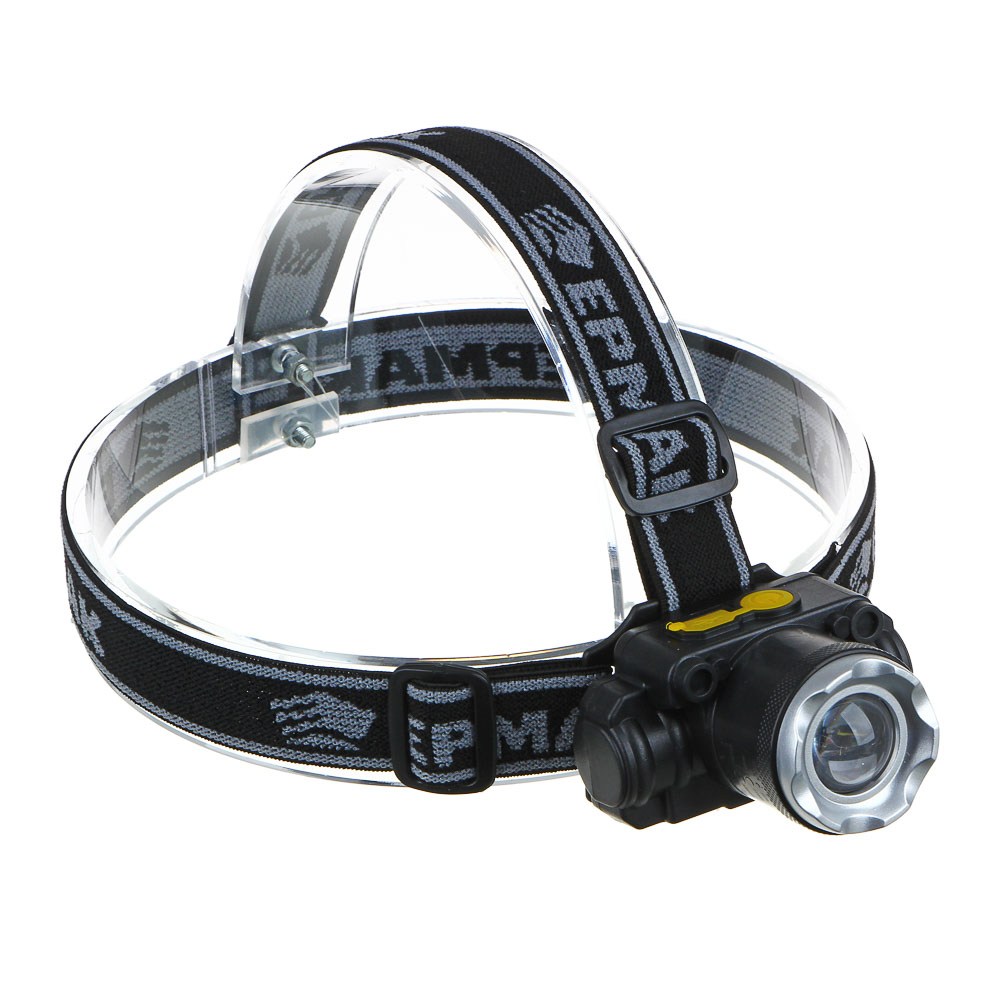 Фонарик налобный тм ЕРМАК, XPE, 5 Вт, 73х35х64 см, 4 режима, 1500мАч, USВ кабель, пластик, арт.№ 221-017