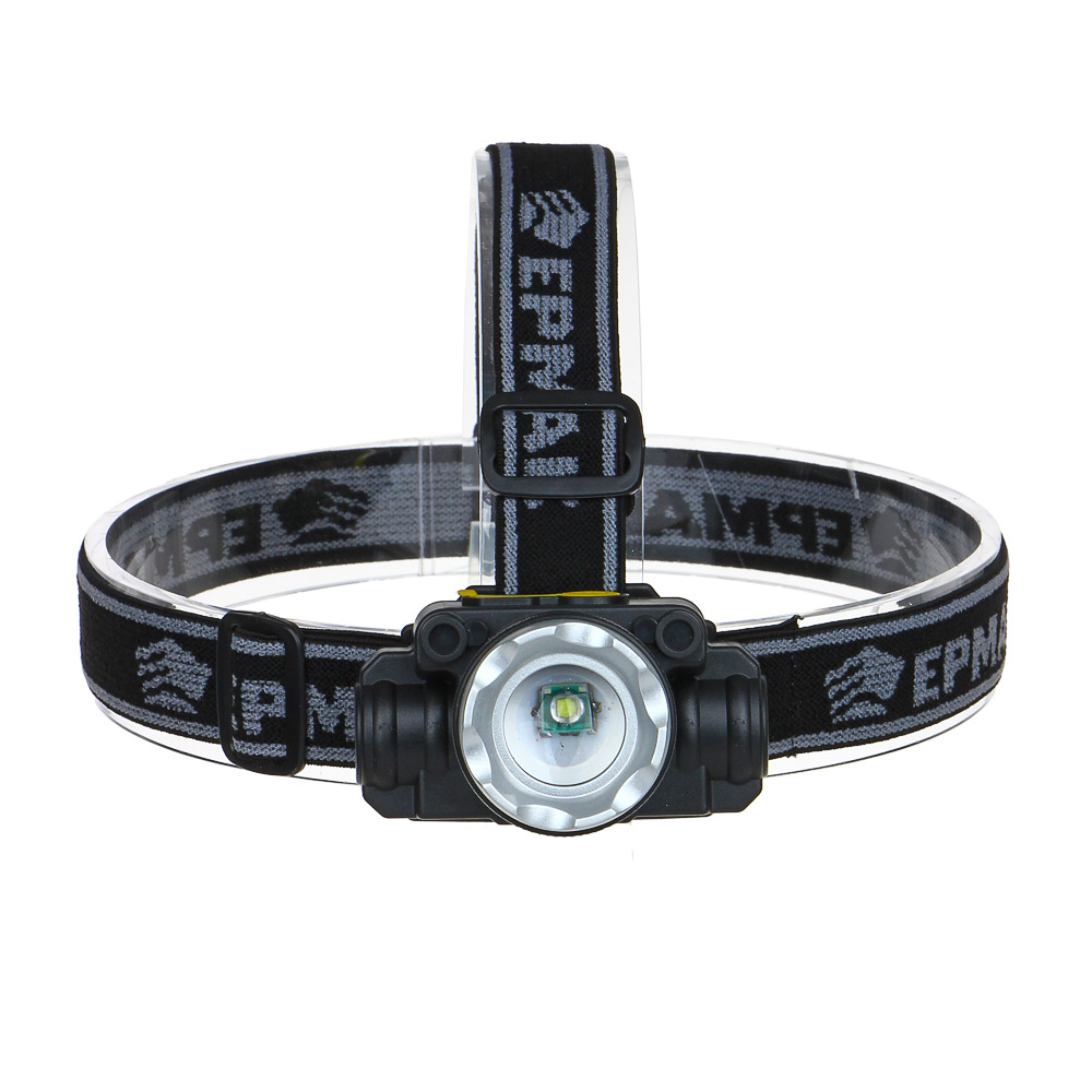 Фонарик налобный тм ЕРМАК, XPE, 5 Вт, 73х35х64 см, 4 режима, 1500мАч, USВ кабель, пластик, арт.№ 221-017