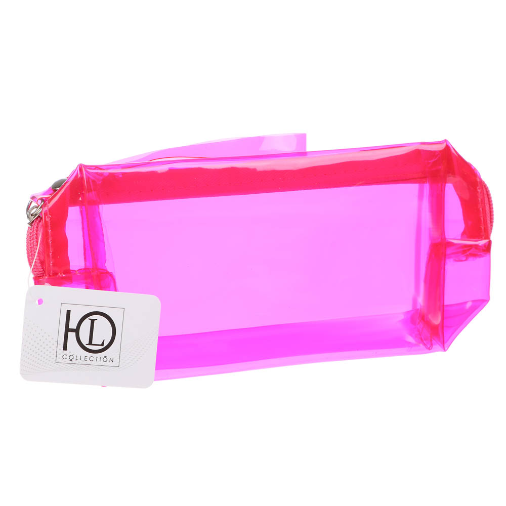 Косметичка прозрачная тм ЮL, ПВХ, 17х9х5,5см, 4-6 цветов, арт.№ 327-227