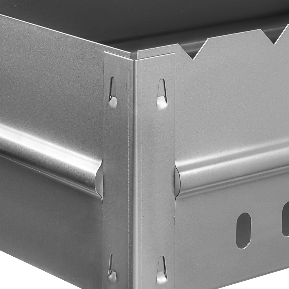 Мангал разборный в коробке, тм GRILLBOOM, 400х400х300 мм, толщина стали 0,6мм с ребром, арт.№ 103-081