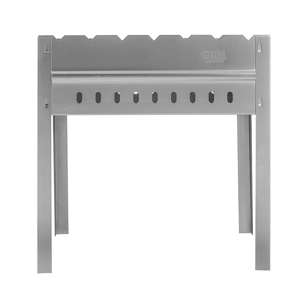 Мангал разборный в коробке, тм GRILLBOOM, 400х400х300 мм, толщина стали 0,6мм с ребром, арт.№ 103-081