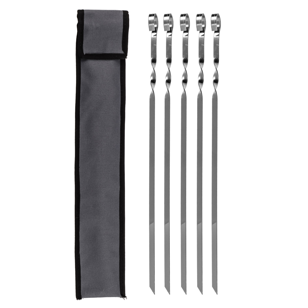 GRILLBOOM Набор шампуров ОКСФОРД (шампура плоские 500х10х2) 5шт в комплекте, арт.№ 103-083