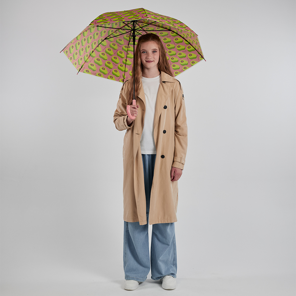 Зонт-трость, универсальный, металл, пластик, ПВХ, 60 см, 8 спиц, авокадо, RST910, арт.№ 302-384