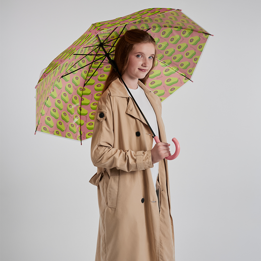 Зонт-трость, универсальный, металл, пластик, ПВХ, 60 см, 8 спиц, авокадо, RST910, арт.№ 302-384