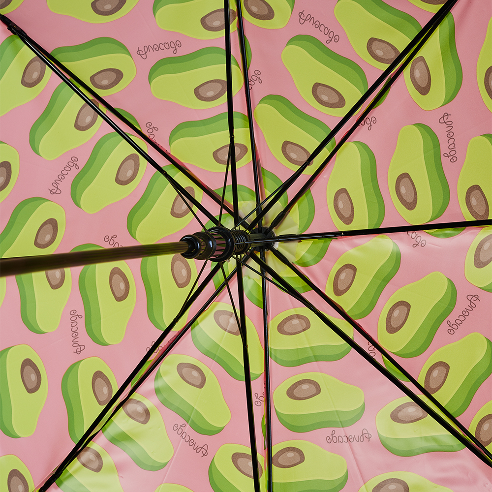 Зонт-трость, универсальный, металл, пластик, ПВХ, 60 см, 8 спиц, авокадо, RST910, арт.№ 302-384