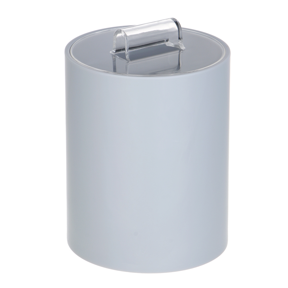 VETTA Контейнер для ватных дисков, акрил, 11,5x8x8 см, серый, арт.№ 478-234