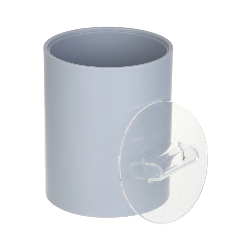 VETTA Контейнер для ватных дисков, акрил, 11,5x8x8 см, серый, арт.№ 478-234