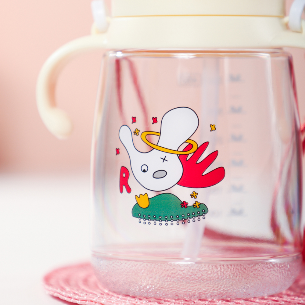 Бутылочка детская с ручками "Зверята", 450 мл, пластик, арт.№ 829-218