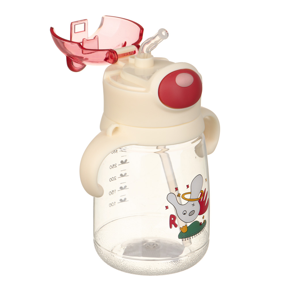 Бутылочка детская с ручками "Зверята", 450 мл, пластик, арт.№ 829-218