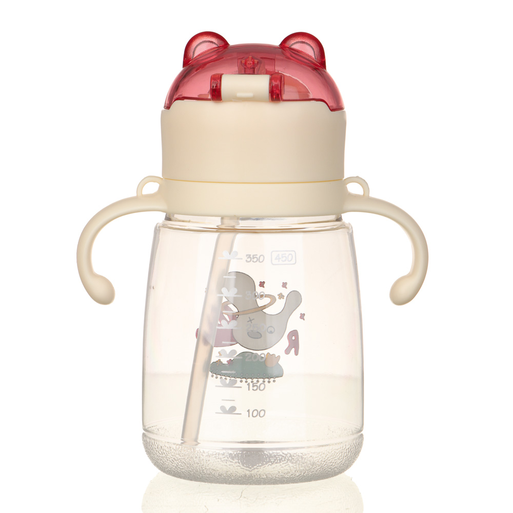 Бутылочка детская с ручками "Зверята", 450 мл, пластик, арт.№ 829-218