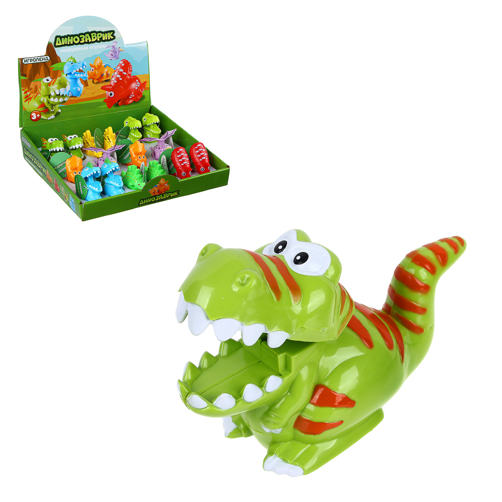 ИГРОЛЕНД Игрушка в виде динозавриков, пусковые, ABS, 7х5х4см, арт.№ 258-030