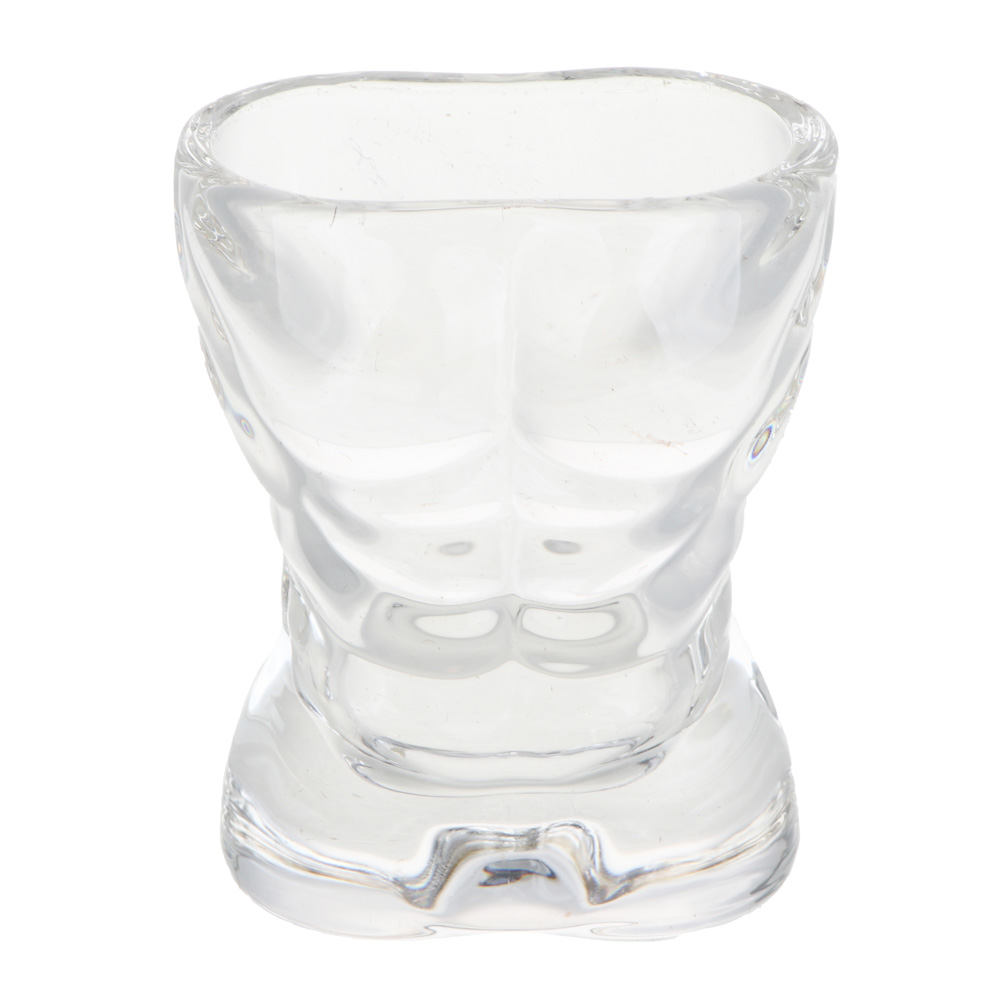 Мужской торс стопка фигурная, 6,2 см, 26 мл, стекло, арт.№ 531-211