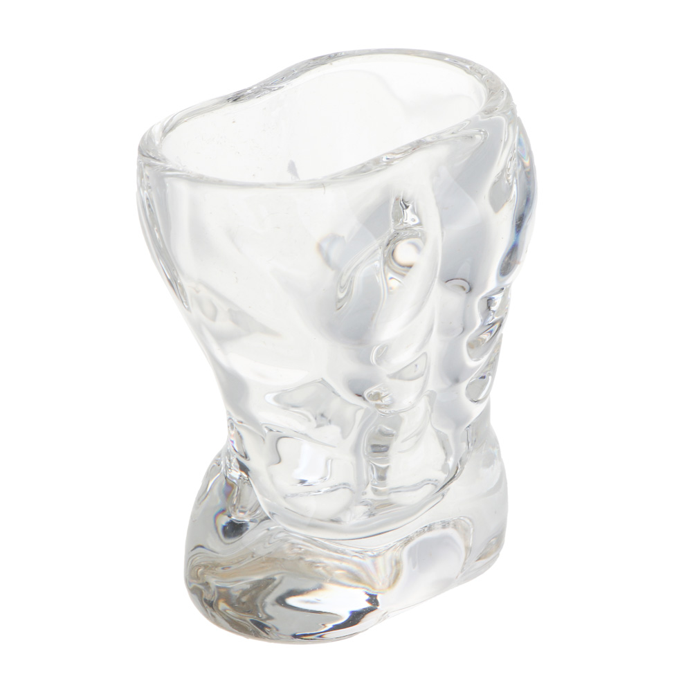 Мужской торс стопка фигурная, 6,2 см, 26 мл, стекло, арт.№ 531-211