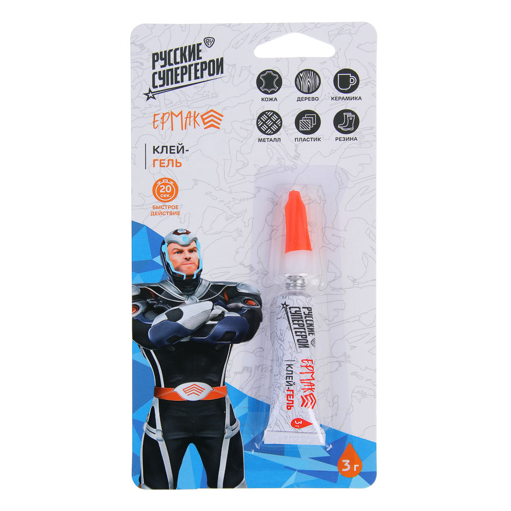 ЕРМАК Клей гель 3г блистер в шоубоксе, арт.№ 469-006