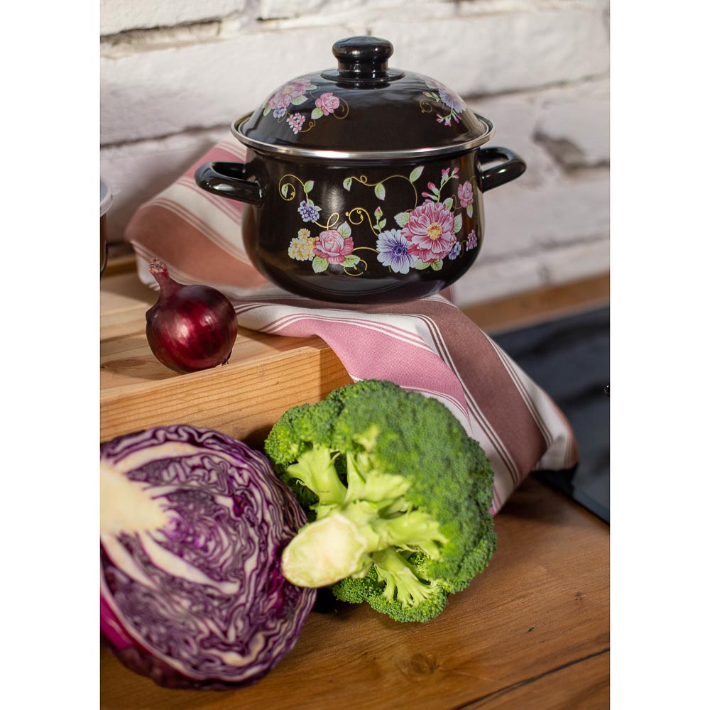 VETTA Иллюзия Кастрюля эмалированная, 18см, 2,0л, индукция, арт.№ 894-443