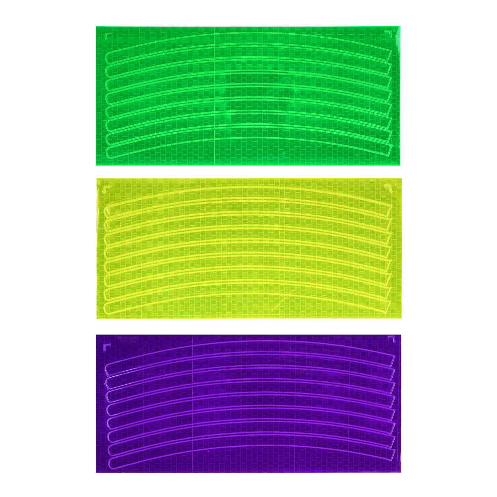 SILAPRO Наклейки светоотражающие 8шт на колесо 22х10см, ПВХ, арт.№ 195-117