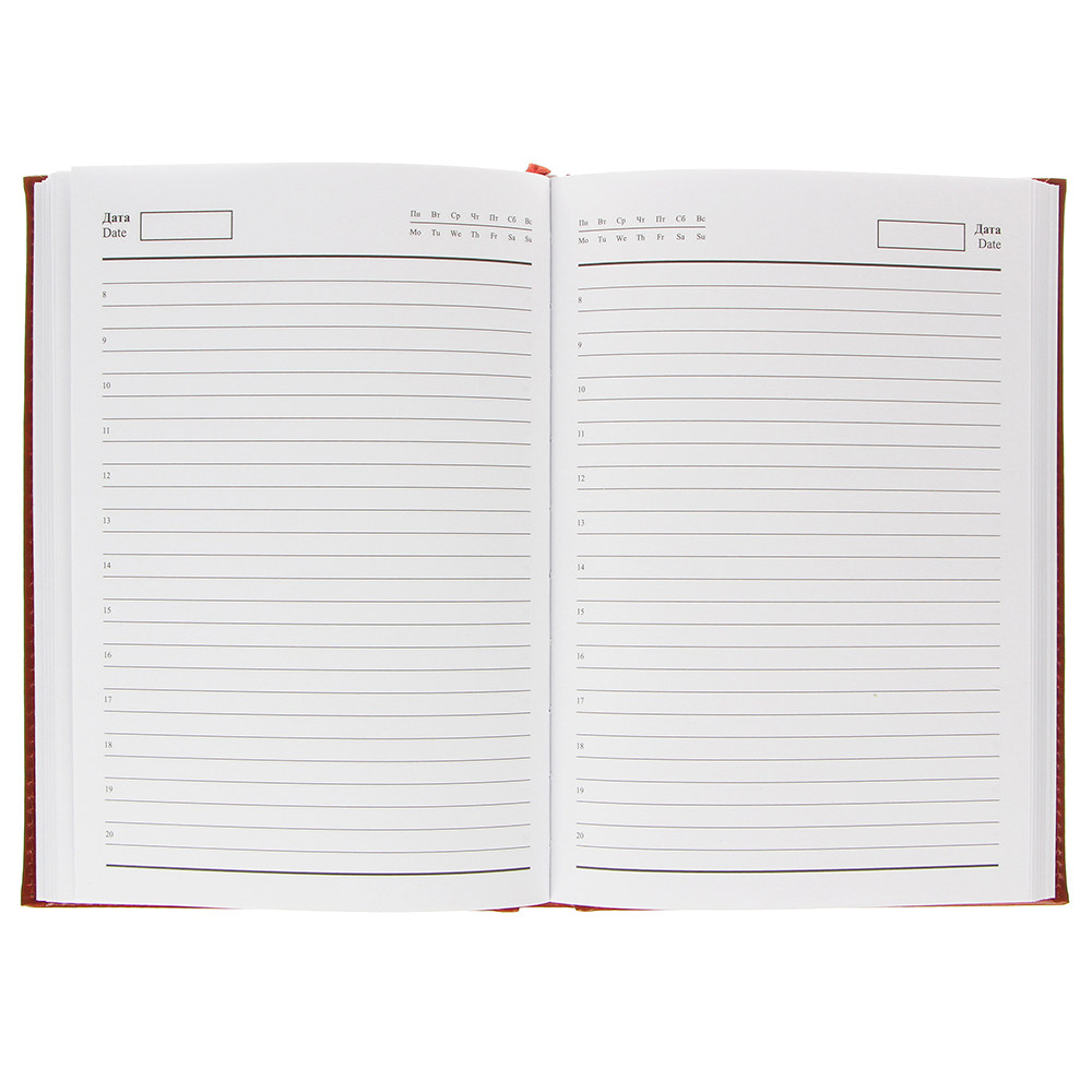 Ежедневник недатир."Бизнес" А5, 320стр, твердая обл.с поролоном, ПУ, бумага, пакет, 4 цвета, арт.№ 572-014