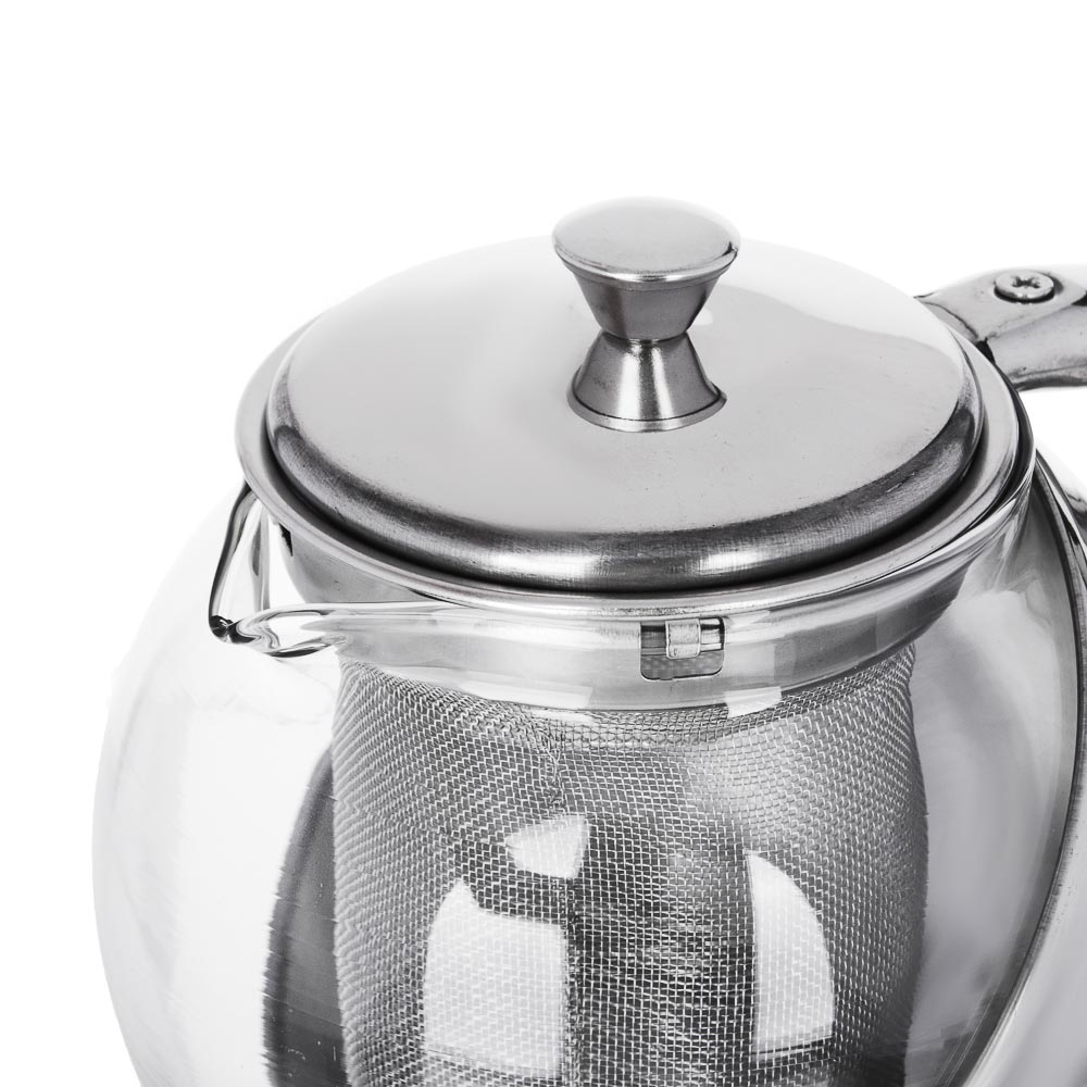 VETTA Чайник заварочный 500мл с ситечком, нерж.сталь, стекло, арт.№ 850-081