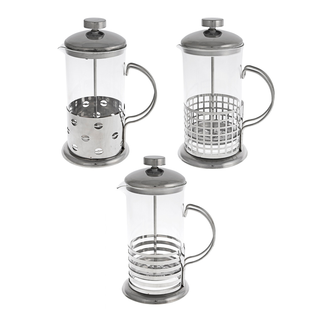 Френч-пресс, нерж.сталь, 600мл "Ивет", 4 дизайна, арт.№ 850-161