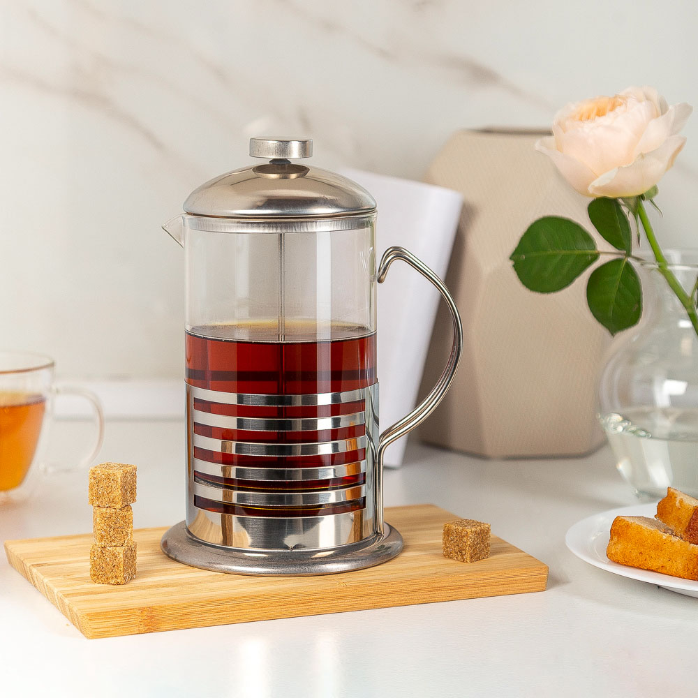 Френч-пресс, нерж.сталь, 600мл "Ивет", 4 дизайна, арт.№ 850-161