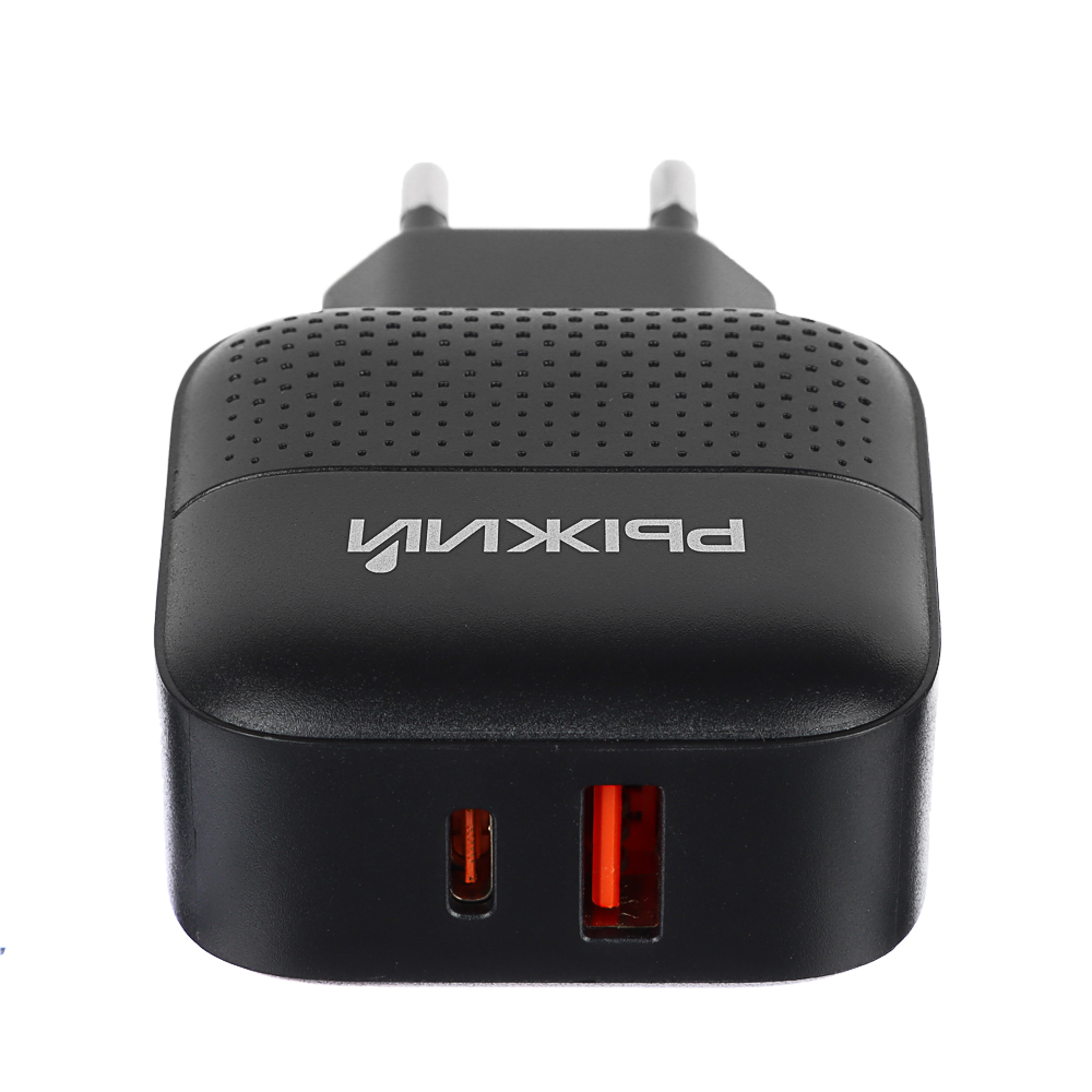 Рыжий Сетевое зарядное устройство Модерн, Быстрая зарядка QC3.0+TYPE-C PD, 3А, черный, арт.№ 916-246