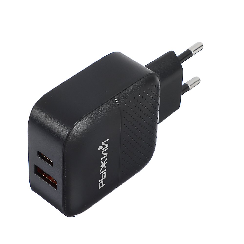 Рыжий Сетевое зарядное устройство Модерн, Быстрая зарядка QC3.0+TYPE-C PD, 3А, черный, арт.№ 916-246