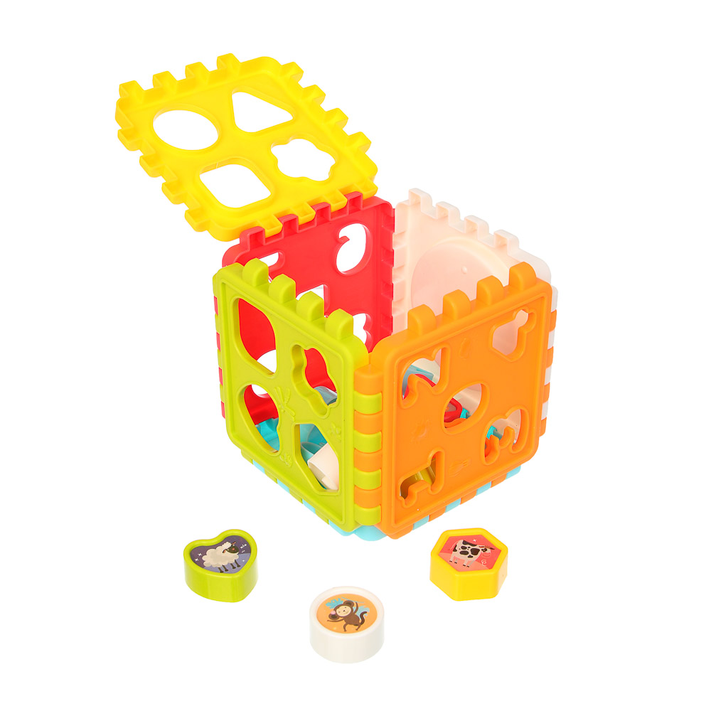 Развивающая игрушка сортер ИГРОЛЕНД "Бизикуб", PP, 8,2х8,2х8,2см, арт.№ 270-059