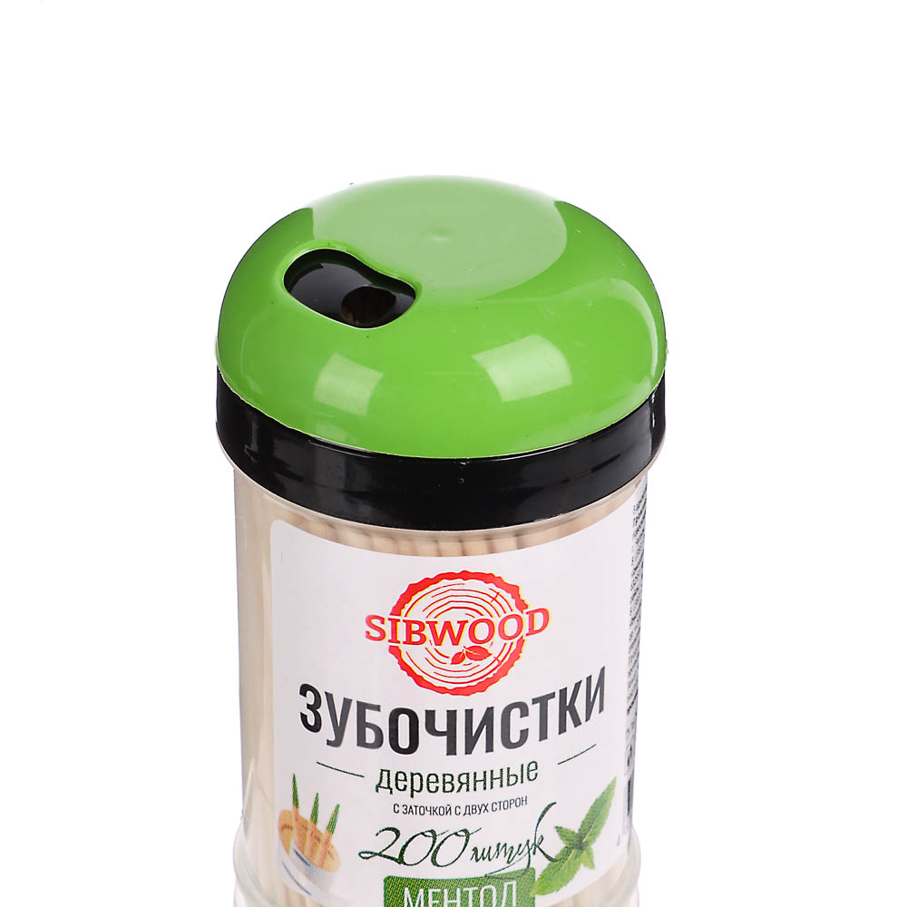 Зубочистки деревянные, с ментолом, 200 шт, арт.№ 437-293
