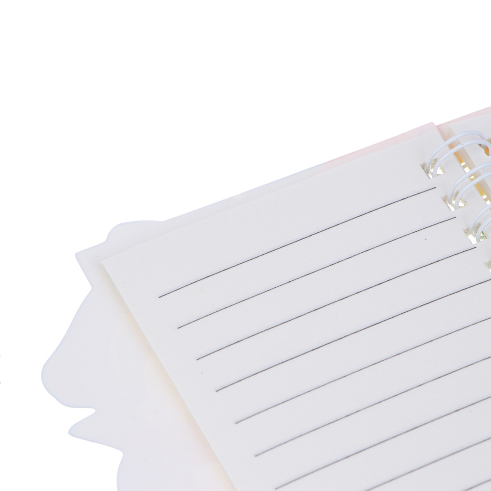 Записная книжка на спирали, фигурная обложка, 9,5х10,5см, 58 л., 4 дизайна, Единороги, арт.№ 574-083